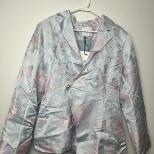 YLLW the Label Floral Sylvie Blazer Top